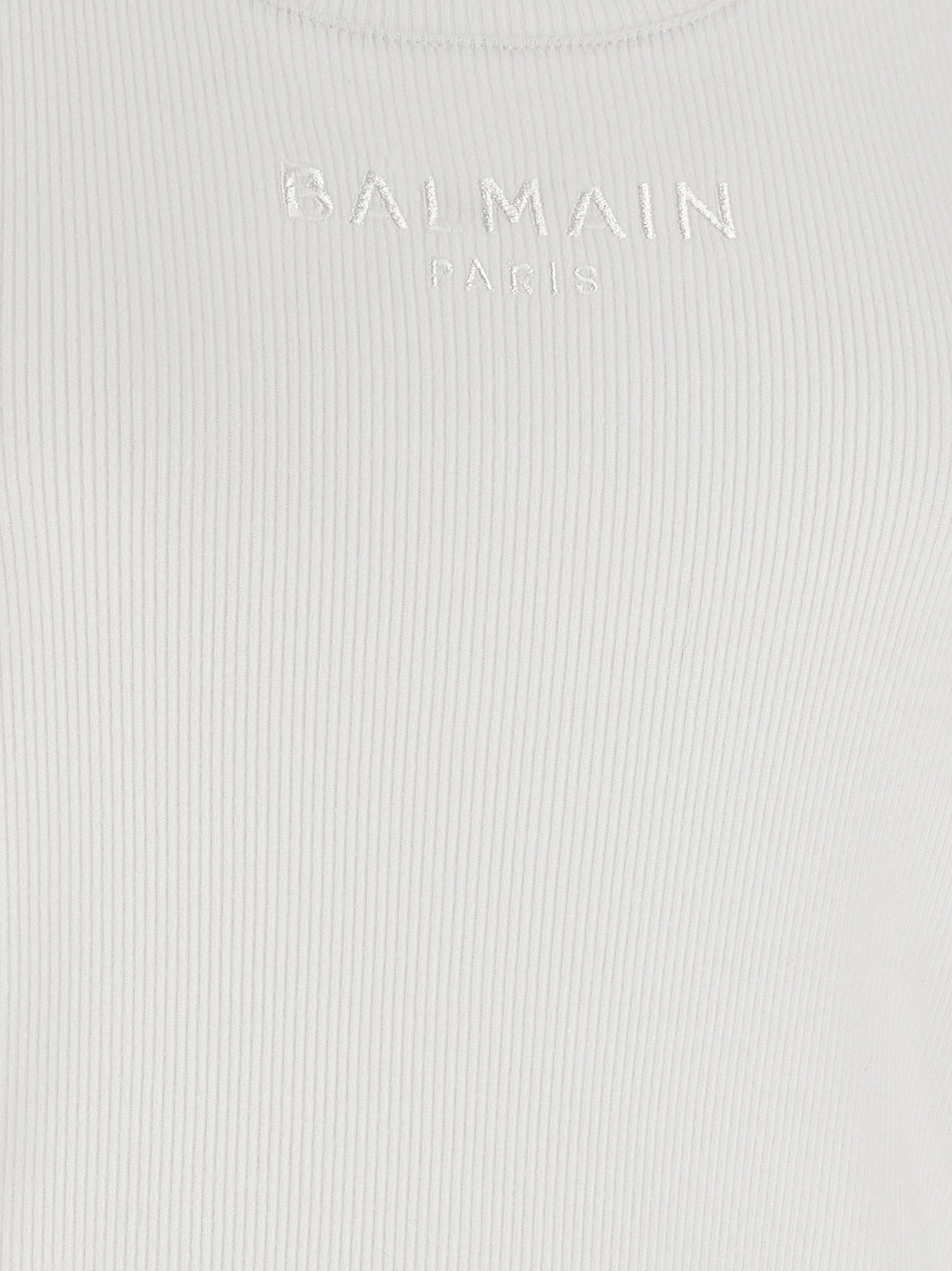 Balmain White Cotton Tank Tops