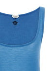 Versace Blue Virgin Wool Tank Tops