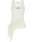 Alexander McQueen White Cotton Tank Tops