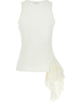 Alexander McQueen White Cotton Tank Tops