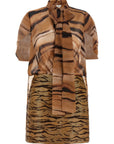 Elisabetta Franchi Brown Polyester Short Dress