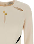 Elisabetta Franchi Bicolor Polyester Short Dress