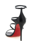 Christian Louboutin Black Goatskin Stiletto Heel Sandals