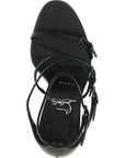 Christian Louboutin Black Goatskin Stiletto Heel Sandals