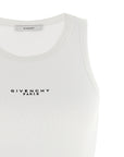 Givenchy White Cotton Sleeveles T-Shirt