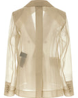 Max Mara Beige Silk Blazer