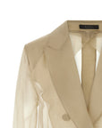 Max Mara Beige Silk Blazer