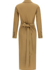Max Mara Beige Cotton Midi Dress