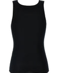 Max Mara Black Virgin Wool Sleeveles T-Shirt