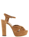 Jimmy Choo Brown Leather Stiletto Heel Sandals