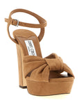 Jimmy Choo Brown Leather Stiletto Heel Sandals