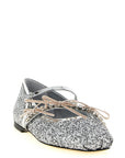 Jimmy Choo Silver Tencel Ballet Flats