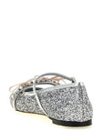 Jimmy Choo Silver Tencel Ballet Flats