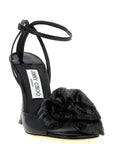 Jimmy Choo Black Leather Stiletto Heel Sandals