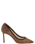 Jimmy Choo Brown Tencel High Heel Pumps