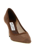 Jimmy Choo Brown Tencel High Heel Pumps