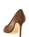 Jimmy Choo Brown Tencel High Heel Pumps