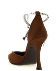 Jimmy Choo Brown Tencel High Heel Pumps