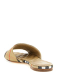 Burberry Beige Polyester Slides