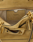 Balmain Beige Calfskin Shoulder Bag