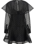 Ganni Black Recycled Polyester Short Dress