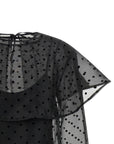 Ganni Black Recycled Polyester Short Dress