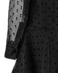 Ganni Black Recycled Polyester Short Dress