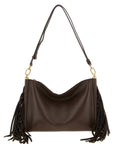 Furla Brown Lamb Leather Shoulder Bag