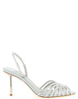 LE SILLA Gray Goatskin Stiletto Heel Sandals