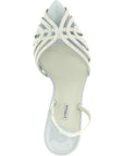 LE SILLA Gray Goatskin Stiletto Heel Sandals