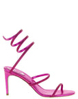 RENE CAOVILLA Fuchsia Viscose Stiletto Heel Sandals