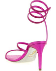 RENE CAOVILLA Fuchsia Viscose Stiletto Heel Sandals