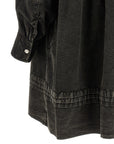 Ganni Black Organic Cotton Short Dress