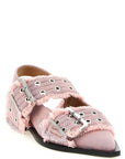 Ganni Multicolor Organic Cotton Ballet Flats