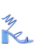 RENE CAOVILLA Blue Viscose Stiletto Heel Sandals