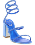 RENE CAOVILLA Blue Viscose Stiletto Heel Sandals