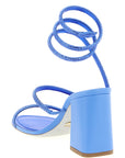 RENE CAOVILLA Blue Viscose Stiletto Heel Sandals