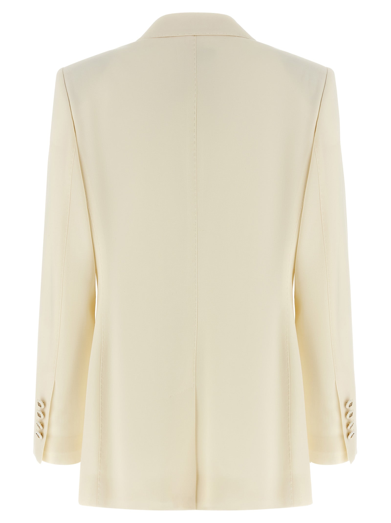 Dolce &amp; Gabbana White Virgin Wool Blazer