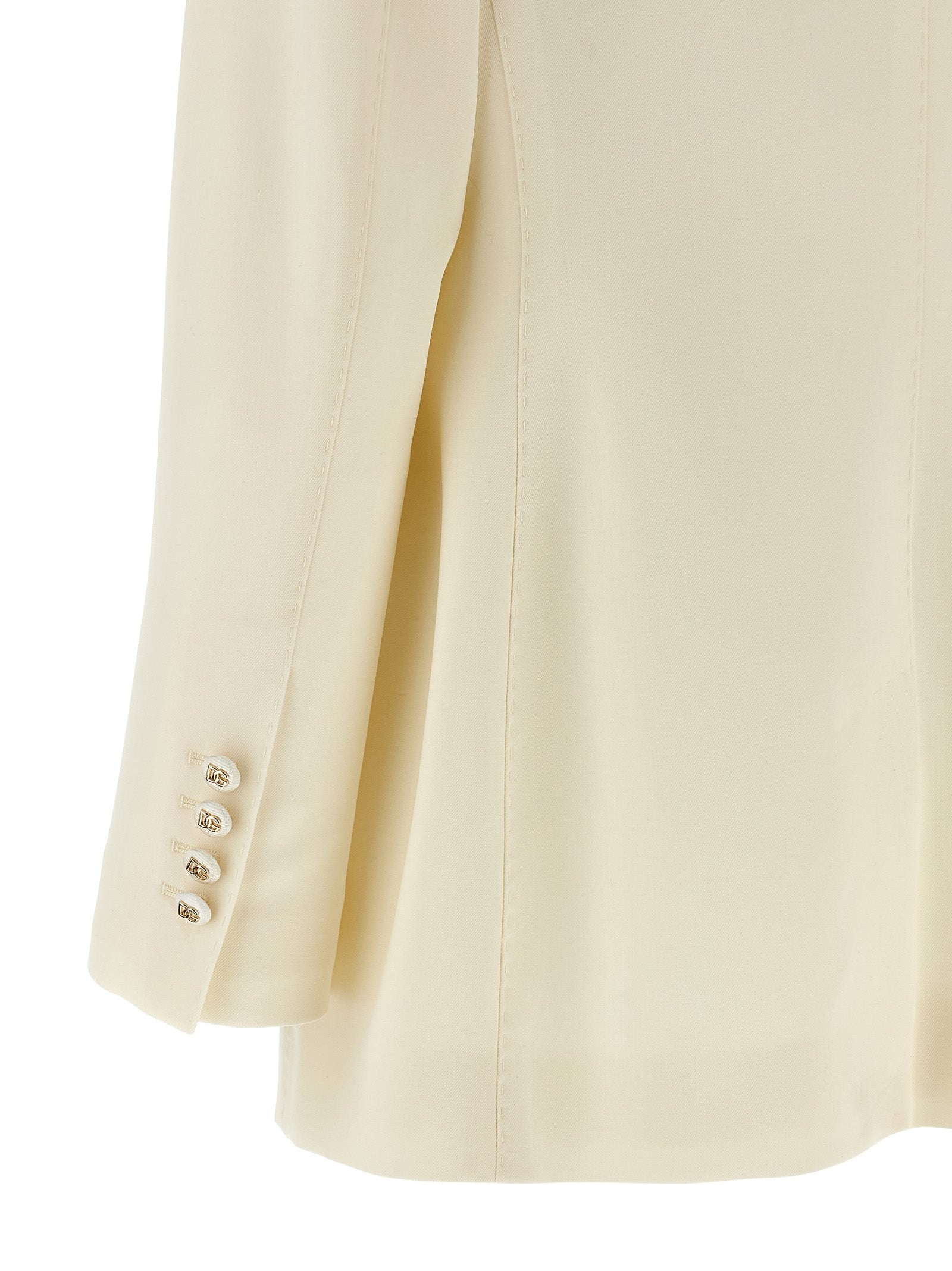 Dolce &amp; Gabbana White Virgin Wool Blazer