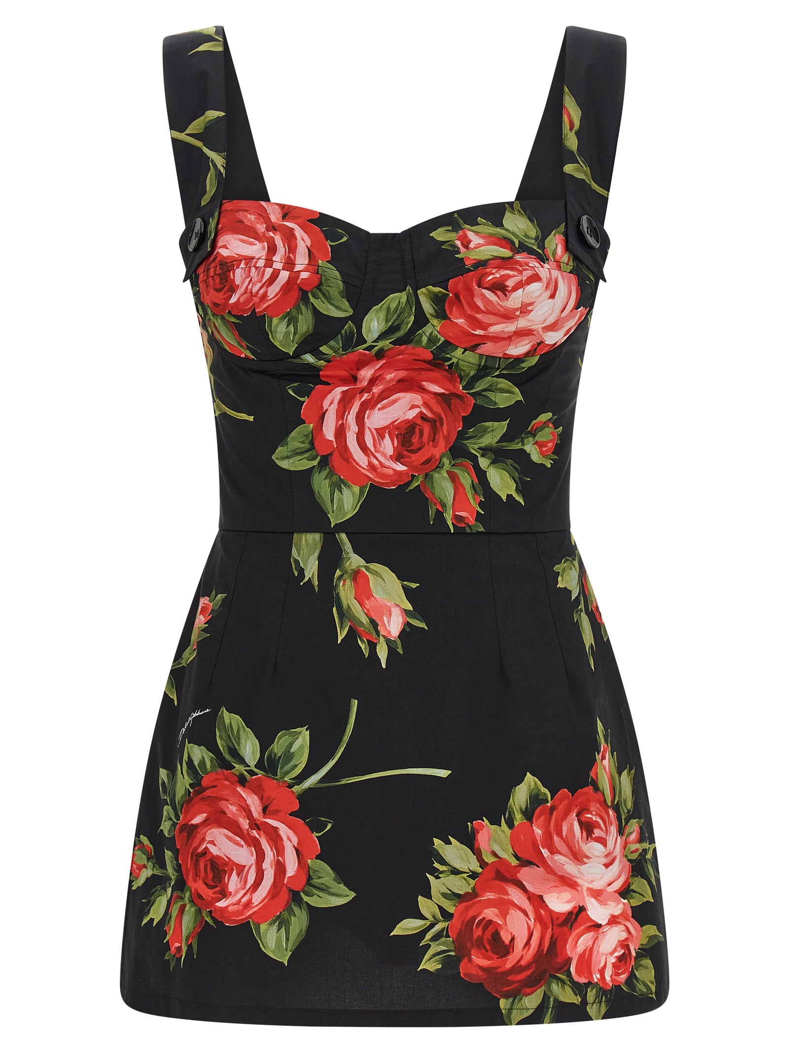 Dolce &amp; Gabbana Black Cotton Tank Tops