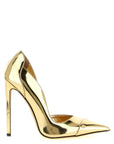 Jimmy Choo Gold Leather High Heel Pumps