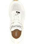 Jimmy Choo White Tencel Athletic Sneakers