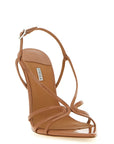 LE SILLA Brown Calfskin Stiletto Heel Sandals