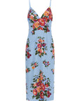 Dolce & Gabbana Blue Viscose Midi Dress