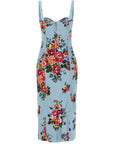 Dolce & Gabbana Blue Viscose Midi Dress