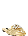 Dolce & Gabbana Gold Polyamide Slides