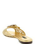 Dolce & Gabbana Gold Polyamide Slides