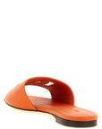 Dolce & Gabbana Orange Calfskin Slides