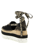 Stella McCartney Multicolor Cotton Wedge Sandals