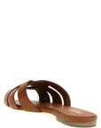 Saint Laurent Brown Calfskin Slides